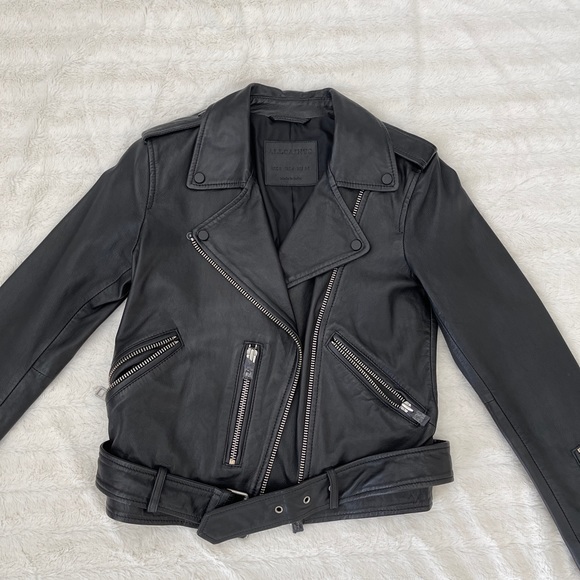 Allsaints Leather Biker Jacket - Picture 6 of 11